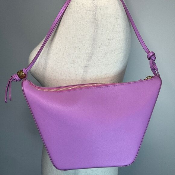 Loewe Hammock Mini Leather Hobo / Shoulder / Crossbody Bag in Rockrose NWT - Picture 4 of 10